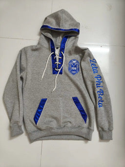 Zeta Gray Tie me Up Hoodie