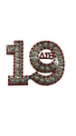 Number 19 brooch