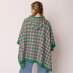Checker board Pink and Green Cape