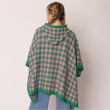 Checker board Pink and Green Cape