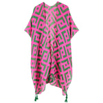 Pink  Abstract Kimono