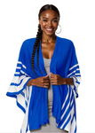 Blue and White Ruano Poncho