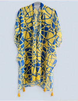 Blue and Yellow Kimono