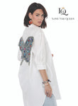 Butterfly Button down oversized shirt