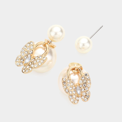Butterfly Pearl Earrings