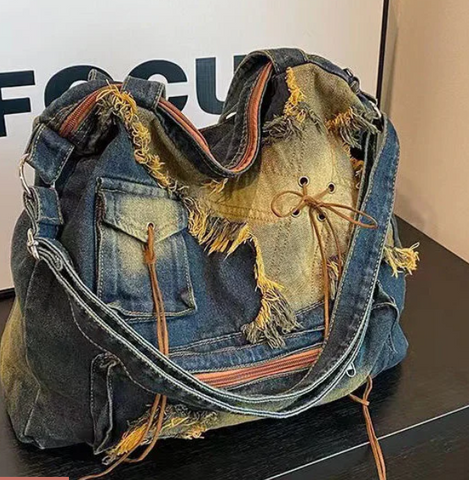 Casual Denim Shoulder Bag