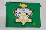 Chi Sead Bead clutch w/gold chain top zip