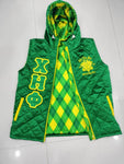Chi Eta Phi Diamond Hooded Vest w Argyle lining