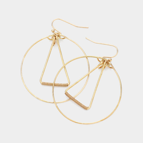 Delta Circle Dangling Earrings