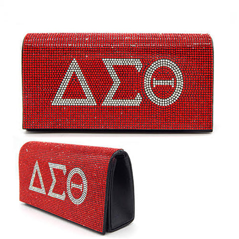 Delta Red Rhinestone Clutch