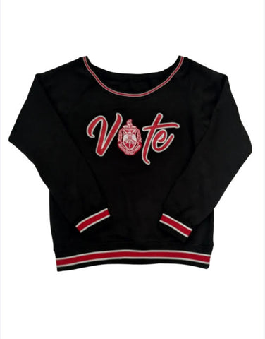 Delta Vote off the Shoulder Sweatshirt