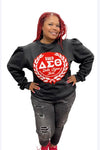 Delta Black Chenille Laurel Sweatshirt