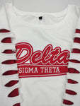 Delta Ripped w red lining sweatshirt