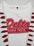 Delta Ripped w red lining sweatshirt