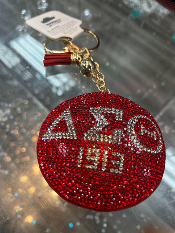 Delta Round Keychain