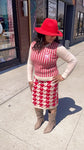 Houndstooth two piece Sweater Suit