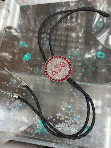 Delta Rhinestone Bolo Tie