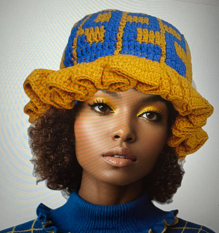 SGRHO Crochet Ruffle Hat