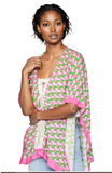 Geo Pink and Green Poncho