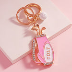 Pink Golf Keychain