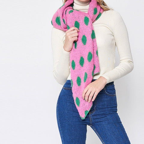 Green Polka Dot Scarf