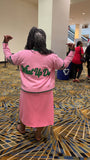 Detroit Pink and Green Cardigan
