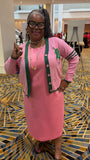 Detroit Pink and Green Cardigan