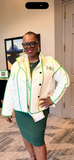 White and Green Jacket