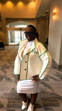 White and Green Jacket