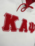 Kappa white chenille red lined hoodie