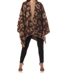 Leopard Print Wrap Shawl in Brown
