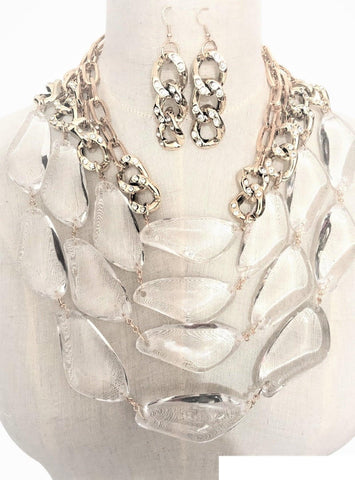 Lucite Necklace Set