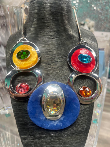 Multi Geo Necklace Set
