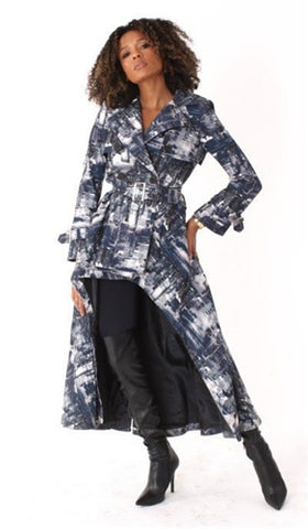 Navy Hi lo Jacket