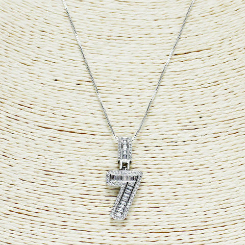 Number 7 seven necklace