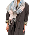 Oversized Scarf Pink and Blue Scarf