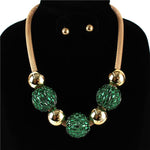 Comet Cluster Necklace Green