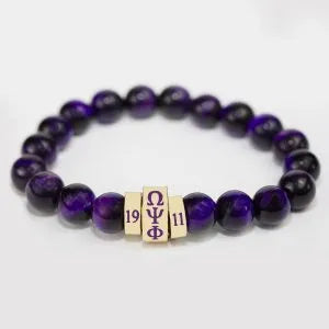 Purple stone Omega bracelet