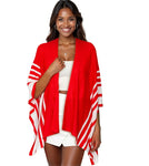Red and white Poncho