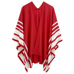 Red and white Poncho