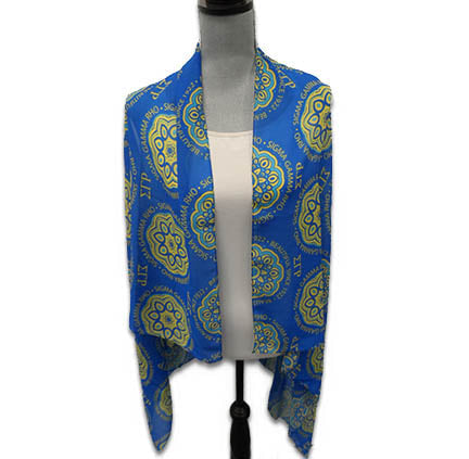 Foulard En Soie Sigma Gamma Rho – Bleu, Neuf Avec étiquettes