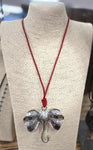 Silver Elephant Rope Necklace