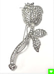 Small Tearose Rhinestone Pin