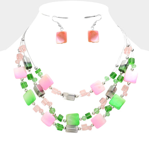 Square Biz in Pink and Green