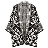 Tile Black and White Cardigan
