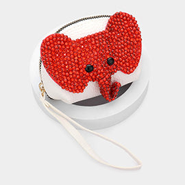 White coin purse Elephant