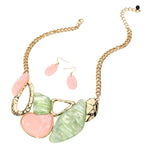 Working the Room Necklace Pink and Green