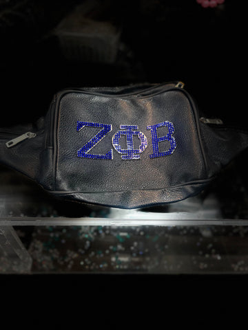 Zeta BlackRhinestone Fanny Pack