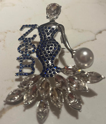 Zeta Blue Rhinestone Woman
