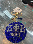 Zeta round keychain